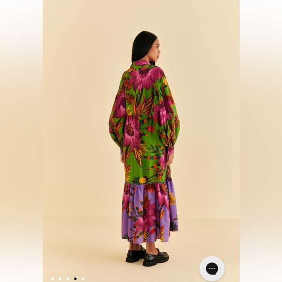 NWT Farm Rio Maxi Flowers Multicolor Dress - Picture 4 of 6